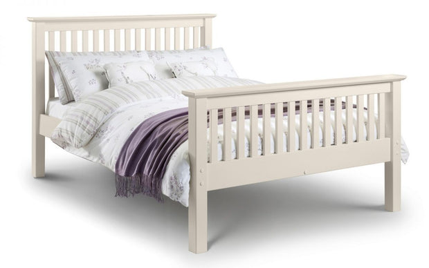 Barton Bed Frame - High Foot End - Stone White