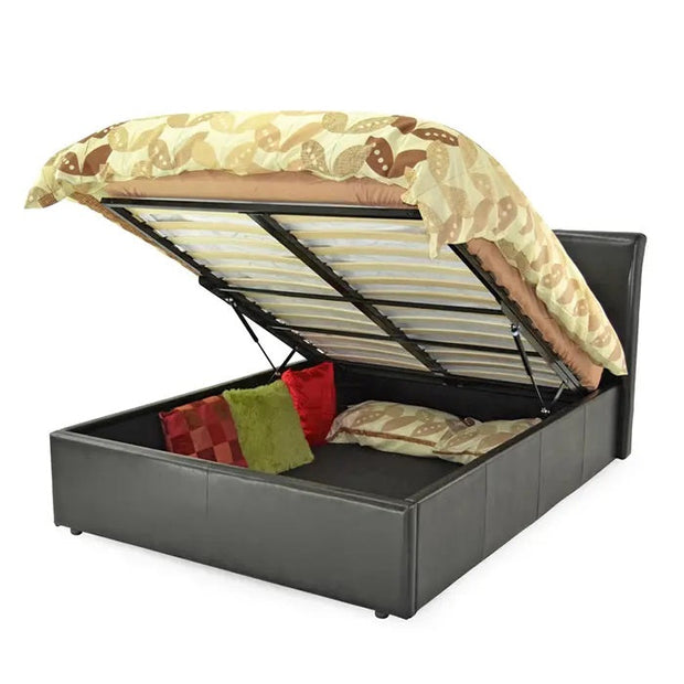 Faux Leather Ottoman Bed