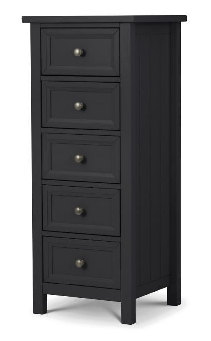Mandy 5 Drawer Tall Chest - Anthracite